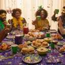 Mardi Gras Party Plates and Napkins Supplies -101Pcs-Carnival Theme Tableware with Forks & Tablecloth, for Parades,Celebrations & Fat Tuesday Decorations,Serves 25