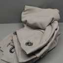 NICETOWN 2 Panels Outdoor Curtains for Patio Extra Wide 84", Waterproof & Windproof Grommet & Back Tab Fixed Top and Bottom Sun Blocking Privacy Drapes with Rope for Gazebo, Natural, W84 x L84