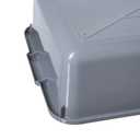 Grey 4-Pack Commercial Bus Tubs Box/Tote Box, Stackable Plastic Utility 13 Liter Storage Bin with Handles, Dish Wash Basin Tub Pans