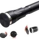 Tension Curtain Rod, 42 to 100 inch Adjustable Heavy Duty black shower curtain rod for bathroom Closet Windows