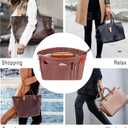 Vercord Purse Insert Organizers for Tote Handbag Bag in Bag with Zipper Liner Bag Organizer for Women 14 pockets