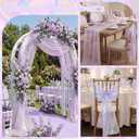 Gilprop 4 Set Purple Iridescent Table Runner 12 x 72 Inch Laser Mermaid Table Runner with 24 Pcs Iridescent Napkins Shiny Laser Desk Cover for Wedding Birthday Party Baby Shower Party Decor