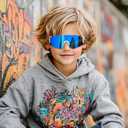 Baseball Sunglasses for boys girls,Kids Sunglasses Polarized,running golf cycling Glasses