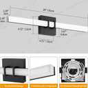 Modern Black Vanity Light Bar 24 Inch, 16W 5CCT Dimmable Bathroom Light Fixtures LED Wall Lighting Fixture