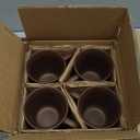 Elanze Designs Brown Matte Glaze Finish 17 ounce Stoneware Coffee Cup Mugs, Set of 4