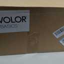 LEVOLOR Basics 2 Faux Wood Horizontal Blinds for Indoor Windows, 35 W x 72 H, Cordless Light Filtering Window Shade, White