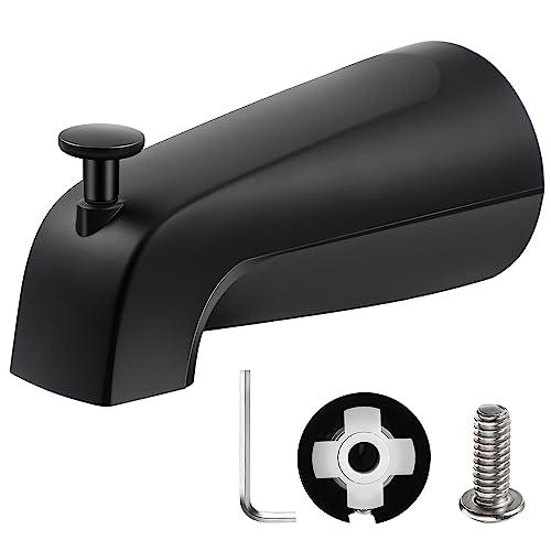 Enhon Slip on Tub Spout with Diverter, Compatible with American Standard 8888026.002 Tub Spout, Bathroom Bathtub Faucet, Fits 1/2 Copper Water Tube(5/8 Dia), 5/32 Hex Wrench(Matte Black,1)
