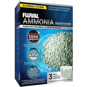 Fluval Ammonia Remover, Chemical Filter Media for Freshwater Aquariums, 3-Pack (6.3 oz)
