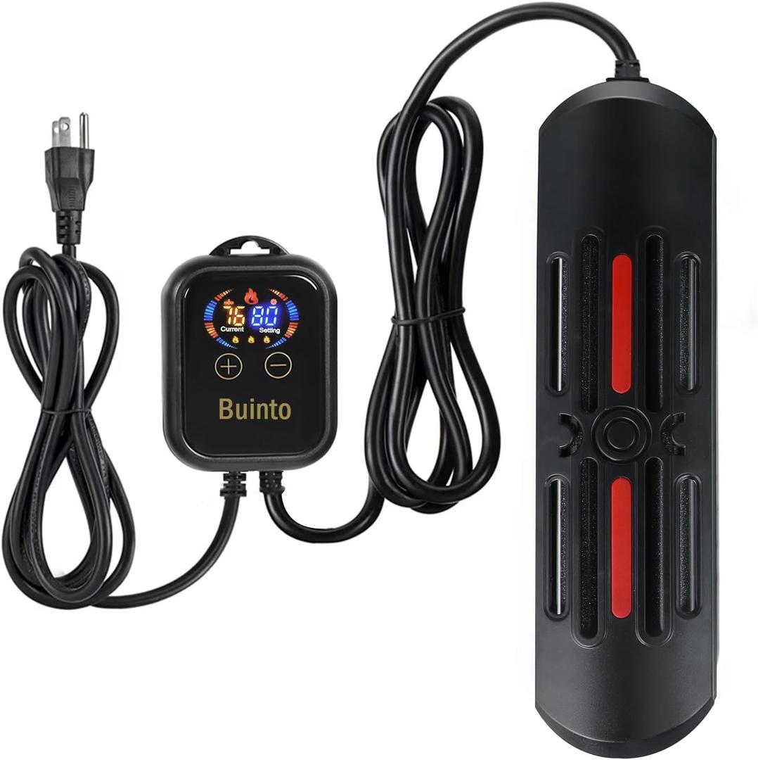 800W, 1200W Aquarium Heater, External Digital Temperature Controller, Double-Tube Heating, Fast and Energy-Saving. Suitable for Freshwater and Saltwater Aquariums. (1200W) (1200W(150gallon-300gallon))