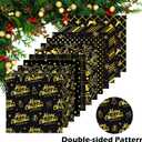 3 x 12" Christmas Pattern Paper & Sticker Kit Black Gold Scrapbook Premium Specialty Paper Double-Sided 12"x12" with 12 Designs 36 sheets for Scrapbooking Card Making Crafting