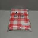 Smiry Rectangle Table Cloth, Waterproof Vinyl Tablecloth with Flannel Backing, Wipeable Buffalo Plaid Table Cover for Valentines & Mothers Day Dining Decorations and Outdoor (Red & White, 60"x102")