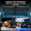 KUST Upgraded 2 Pack Retractable Automotive Sunshade Car Window Sunshades (Not fit for Truck), Adjustable Auto Thickened Sunshade, Car Accessories for All Season, Black and Silver, Blocks UV Rays