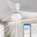 Ceiling Fans Lights with APP & Remote Control: 30 Inch Low Profile Ceiling Fans with Lights Reversible Small Flush Mount Ceiling Fan 3 Colors Quiet 6 Speeds Ceiling Fan for Bedroom Livingroom Kitchen