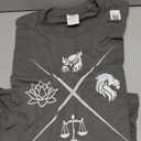 Cardinal Virtues of Stoicism T-Shirt, (Black, Large)