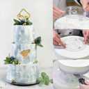 5 Pieces Cake Separator Plates Stands with 15 Pieces Clear Plastic Cake Dowel RodsCake Supports for Tiered Cake Stacking for 4, 6, 8, 10, 12 Inch Cakes.