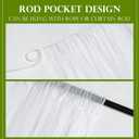 RYB HOME 2 Panels Garden Netting Size Adjustable Porch Screen Mesh Outdoor Curtains Lightweight Mosquito Curtains for Patio Gazebo Pool Hut Bug Netting, White, 59 inches Wide x 108 inches Long