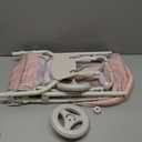 Olivia's Little World Doll Jogging-Style Stroller with Canopy, Storage Underneath, Pink and Cream and Gray