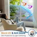 Homein Window Tint for Home with Tools, One Way Window Film, Silver | UV Heat Blocking, See Out Not in, Static Cling, Daytime Mirror Reflective Covering for Home Office, 35.4" x 157.4"
