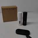 LARS NYSM Electric Salt and Pepper Grinder Set, USB Rechargeable, Automatic Salt and Pepper Mills, Spice Shakers Refillable with LED Light, Adjustable Coarseness, Ceramic Grinder (Black/White)