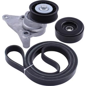 MOTOKU Drive Belt Tensioner and Serpentine Belt Idler Pulley kit for Chevy Avalanche Suburban Express Silverado 1500 2500 3500 Tahoe Trailblazer GMC Sierra Savana Envoy Yukon Escalade 4.8 5.3 6.0 V8