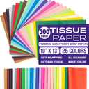 3 x Purple Papers Multicolor Assorted Gift Tissue | 10x13 Inches Pack of 300 Sheets| Small and Medium Sizes for Holiday, Wrapping and Gifting Tissue Paper Needs