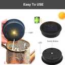 VOOKRY Watering Can Solar Lights Replacement Top - 1 Pack 3.6in Round Solar Panel with 3.5Ft 80 LED Flashing String Lights, Outdoor Waterproof Lantern Decorative Battery Box Replacement Accessories