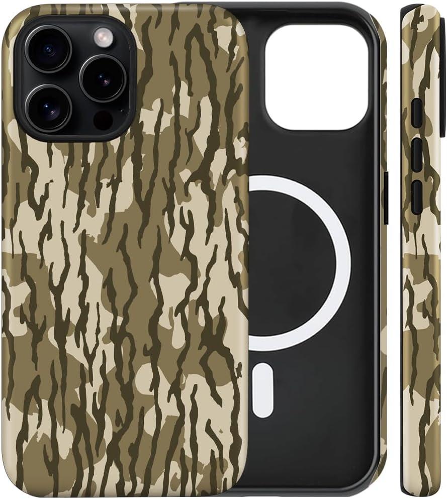 Magnetic for iPhone 12 Pro Max Case Camo Phone Case, Shockproof Slim Soft TPU and Hard PC Protective Cases Compatible with MagSafe Protective Designed for Boy Men Women