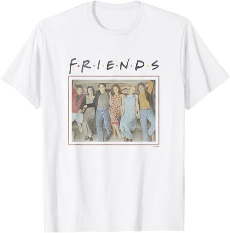 Friends Main Cast Vintage Group Portrait T-Shirt
 Size L