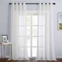 NICETOWN Beige Sheer Curtains for Living Room 120 inches Long, Grommet Voile Sheer Window Treatment Privacy with Light Penetration for Bedroom/Home Family, W54 x L120, 2 Panels