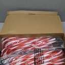 BOSSERN Upgraded 24 Pack Candy Cane Solar Christmas Lights Waterproof, Rechargeable Pathway Lights with Remote, Solar Powered & USB Charging Christmas Decorations Outdoor for Garden Lawn Yard Party (Warm White)