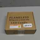 Flameless Candles Upgraded Realistic Flickering Flame,Battery Operated LED Candles with Remote Timers,Acrylic Electric Candles Set of 3(D 3" xH 4" 5" 6")Ivory