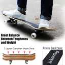 WhiteFang Skateboards for Beginners, Complete Skateboard 31 x 7.88, 7 Layer Canadian Maple Double Kick Concave Standard and Tricks Skateboards for Kids and Beginners, 31.75 inches by 7.88"