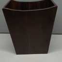 Tidita 2 Gallons Rectangular Wastebaskets - Acacia Wood Waste Basket with Handles - Small Garbage Can for Bathroom - Brown Garbage Bin for Spa Bathroom Decorative, Kitchen Counter, Living Room (Walnut)