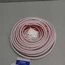 White Rubber Weather Stripping Door Seal Strip, D Shape Door Weather Seal Strip, Self-Adhesive Soundproofing Frame Insulation Tape for Doors Frame/Window Seal,Blocks Cold Drafts Noise (50 Feet)