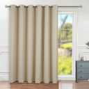 BGment Fashion Sliding Door Curtain 120 X 96 Inches, Wide Thermal Blackout Curtains Room Darkening Room Divider Window Curtain, 1 Panel, Beige, 96 Length X Wide 120