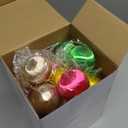 Syhood 24 Pcs 2.36 Inch Christmas Satin Balls Ornaments DIY Craft Foam Silk Christmas Ball Ornaments DIY Multicolor Yarn Xmas Tree Hanging Decoration for Xmas Tree Party Holiday Supplies