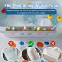 Longer Bathtub Splash Guard for Tub Kids, Bathtub Water Guards Play Shelf for Bathing, Toy Tray Caddy Holder for Tub, Silicone Tub Splash Guard Prevent Water Spills in Bathroom (2.6FT, Grey)