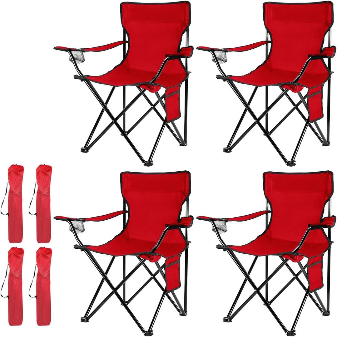 Damei century 4Pack Folding Camping Chairs-Lightweight, Installation-Free, Portable Chair for Beach, Lawn, Outdoor Sports