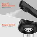 TASALON Steamer on Wheels for Professional Skin Rejuvenation, Facial Steamer Kit for Home, Spa, Clinic - Warm Mist, - Pore Opener and Cleanser-Black