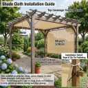10x30 FT Shade Cloth, 90% UV Protection, 200GSM Sun Shade Fabric for Patio Deck Heat Protection - Breathable Shade Screen for Pergola, Outdoor Garden, Backyard, Beige