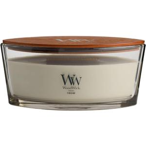 WoodWick Fireside Holiday Candle Gifts for Women and Men, 16 oz Ellipse Candle with Crackling Wick