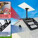Adjustable Starlink Gen 3 Roof Ridge Mount, Ybervont Starlink Mounting Kit Gen 3 with 0-30 Adjustable Starlink Gen 3 Pipe Adapter, Starlink Roof Mount Kit for Starlink Internet Kit Satellite, Black