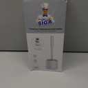 MR.SIGA Toilet Bowl Brush and Holder, Premium Quality, with Solid Handle and Durable Bristles for Bathroom Cleaning, White, 1 Pack (One Size)