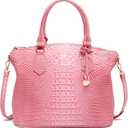 Crocodile Leather Tote Purse for Women Large Capacity Satchel Handbag with Strap Crossbody Bag for Work & Travel