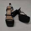 DREAM PAIRS Women's Platform Strappy Heels Open Toe Ankle Strap Square Party Sandals Y2K Dress Shoes (9.5, Black)
