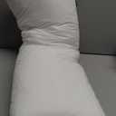 MIULEE Goose Feather Down 12x32Pillow Insert  with 100% Down-Proof Cotton Cover, Soft Fluffy Decorative Pillow for Sofa Bed Couch Living Room White