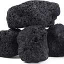 6.1-8.1 Inches Natural Black Lava Rock, 4 PCS Large Aquarium Rocks for Aquascaping, Terrariums, Reptile Tanks & Aquarium Decor
