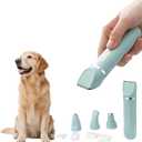 Dog Clippers Grooming Kit Hair Clipper-Low Noise Paw Trimmer- Rechargeable - Cordless Quiet Nail Grinder Shaver for Cats and Other Pets