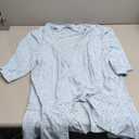 Sidefeel Lightweight Summer Cardigan for Women Spring Netted Knit Ruffle Half Sleeve Kimono Cover Ups, Sky Blue, XL