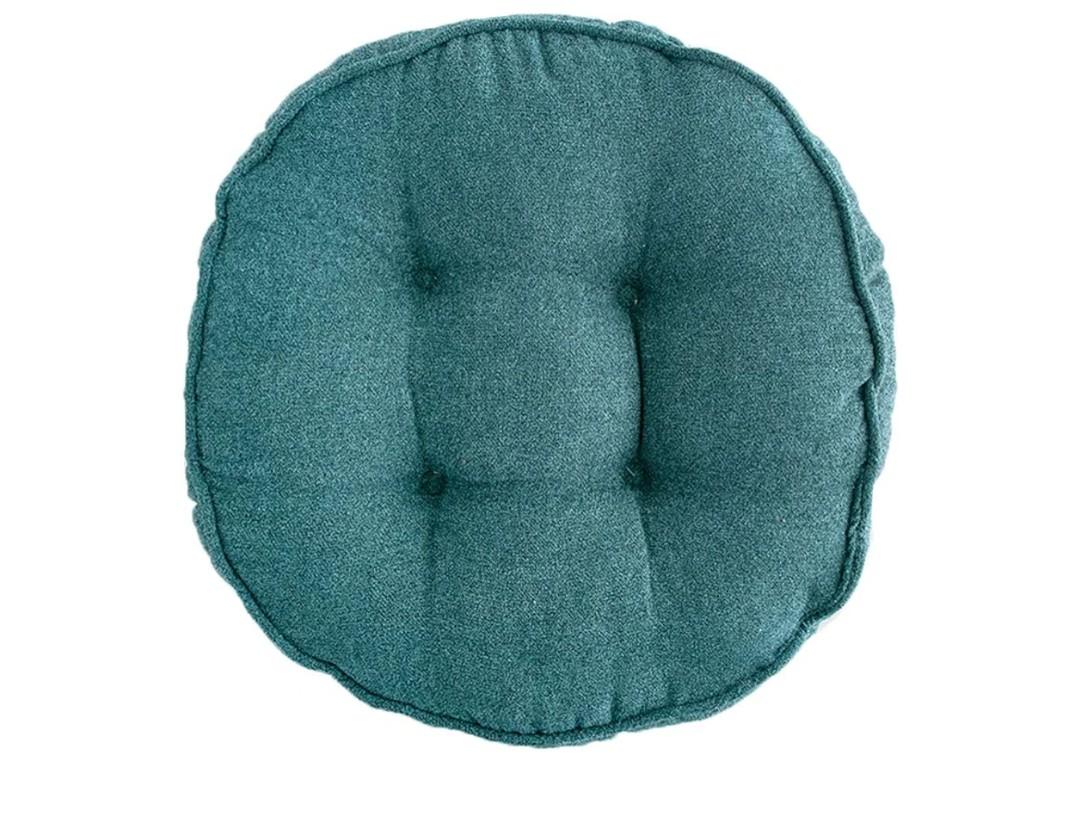 vctops Soft Chair Pads 18 inch Diameter Super Comfy Thicken Solid Color Round Seat Cushion for Kitchen Dining Room Office Chairs (PeacockBlue,18" x 18")